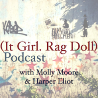 It girl rag doll podcast badge