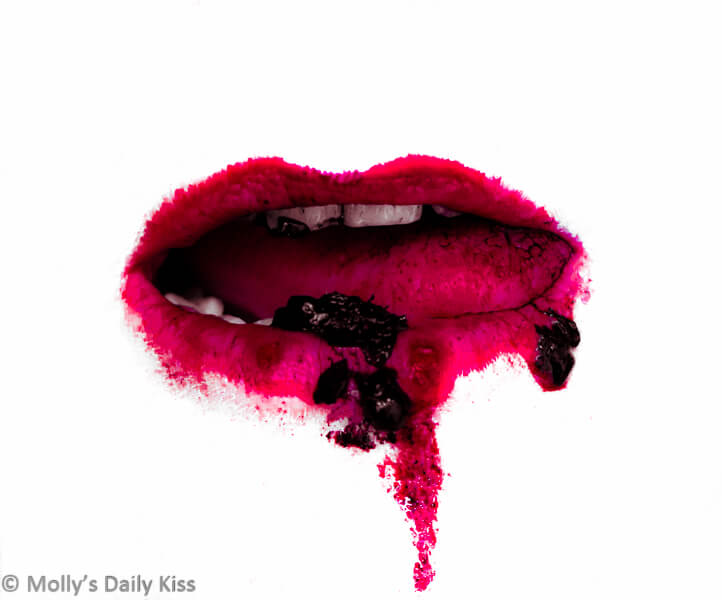 Blackberry red lips