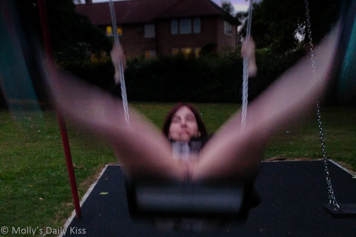molly on the swings with no knickers for post about swingers