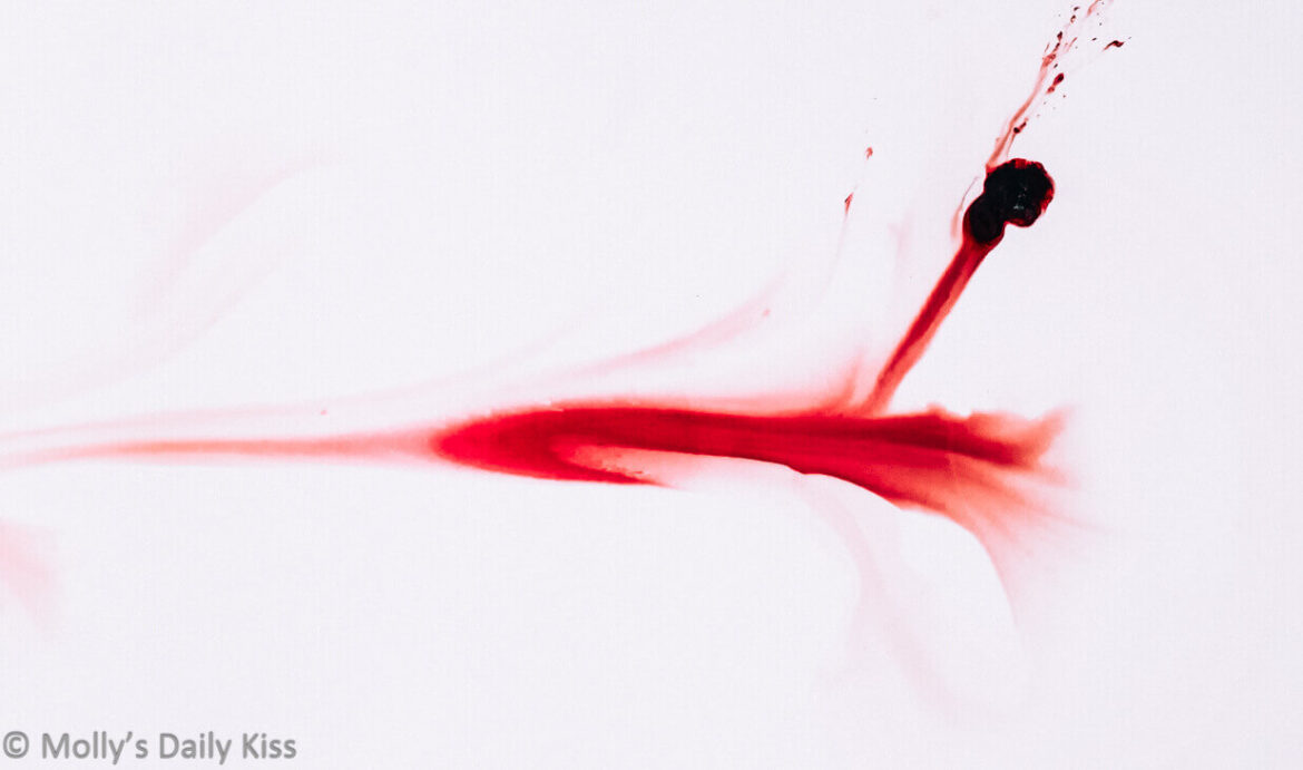 blood menstrual blood in the bath