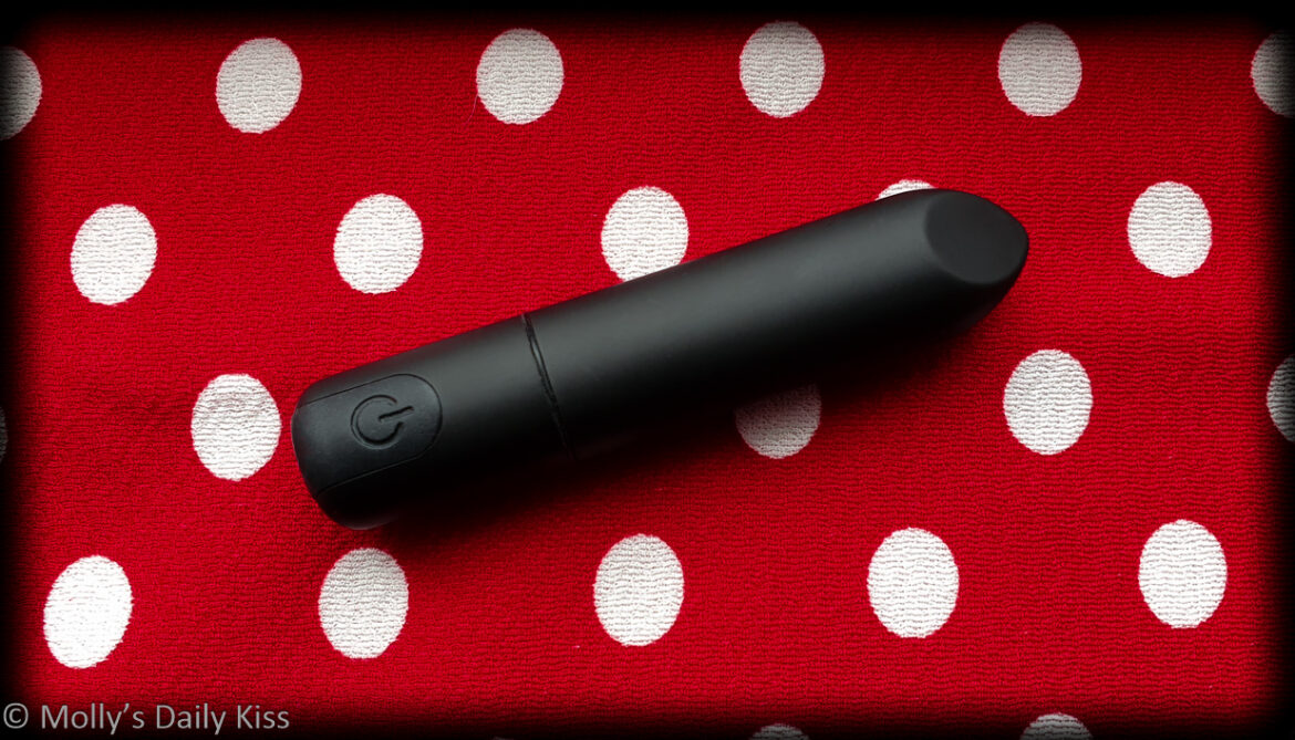 Sohimi bullet vibrator on red polkadot background